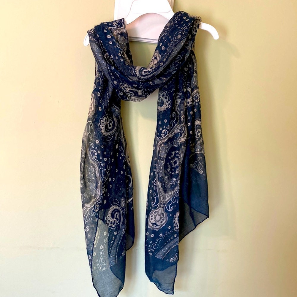 Blue Paisley Scarf
